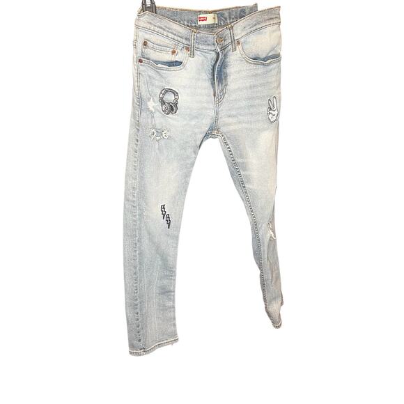Levi's 511 Exclusive Music Patchwork Boys Slim jeans - Picture 1 of 12
